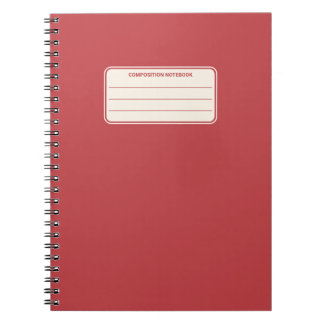 Cuaderno Composición de Color Sólido Clásico Vintage