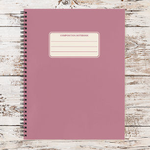 Cuaderno Composición de Color Sólido Clásico Vintage