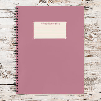 Cuaderno Composición de Color Sólido Clásico Vintage