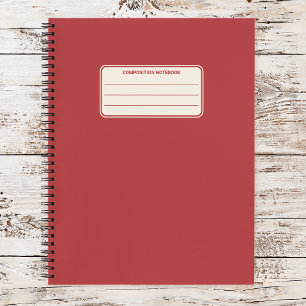 Cuaderno Composición de Color Sólido Clásico Vintage