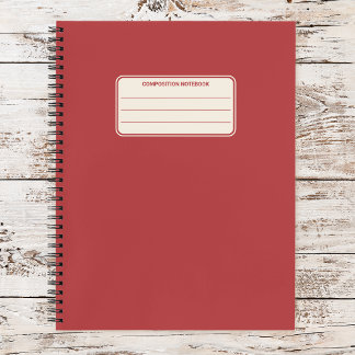 Cuaderno Composición de Color Sólido Clásico Vintage