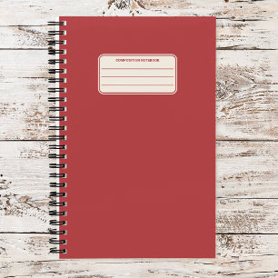 Cuaderno Composición de Color Sólido Clásico Vintage