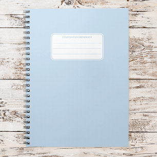 Cuaderno Composición de Color Sólido Pastel Suave Estético