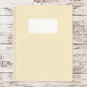 Cuaderno Composición de Color Sólido Pastel Suave Estético