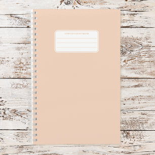 Cuaderno Composición de Color Sólido Pastel Suave Estético