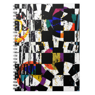 Cuaderno composición de fondo abstracta, con trazos, spl