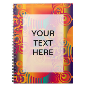 Cuaderno Composición de fondo - Círculo colorido moderno