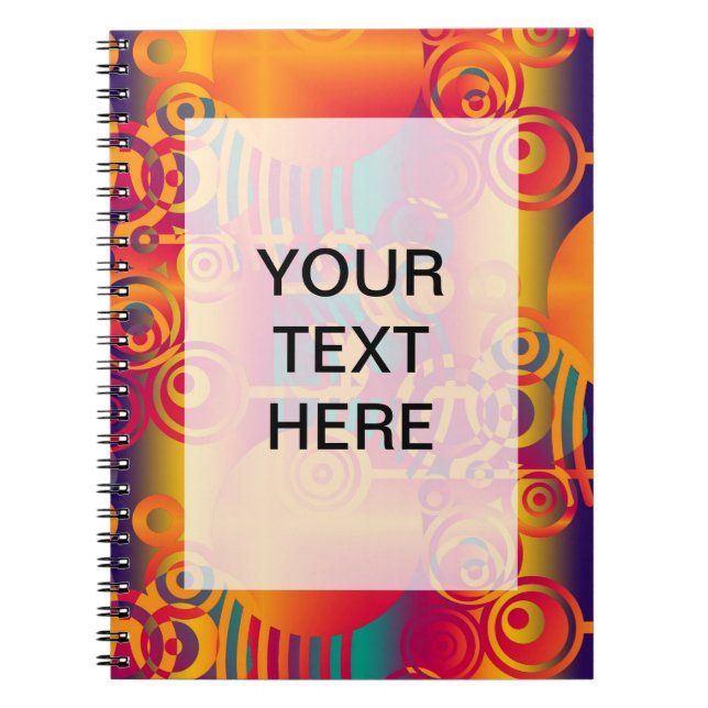 Cuaderno Composición de fondo - Círculo colorido moderno (Frente)