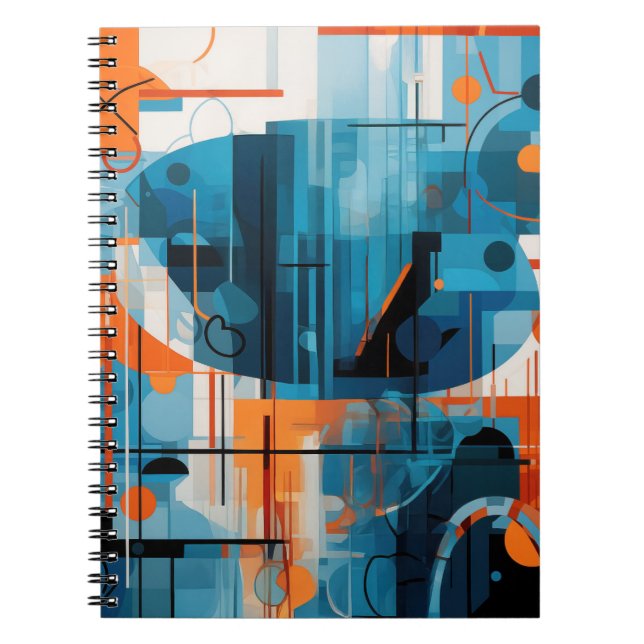 Cuaderno Composición de formas geométricas abstractas (Frente)