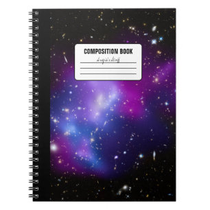 Cuaderno Composición de Foto Celeste de Galaxia Púrpura