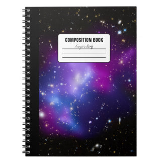 Cuaderno Composición de Foto Celeste de Galaxia Púrpura