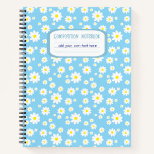 Cuaderno Composición de impresión de marea azul
