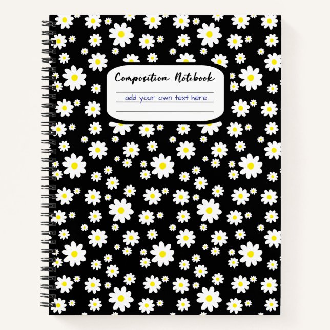 Cuaderno Composición de impresión en blanco y negro (Anverso)