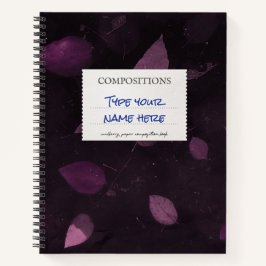 Cuaderno Composición de la morera rosada personalizada