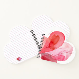 Cuaderno Composición de las acuarelas rosadas abstractas