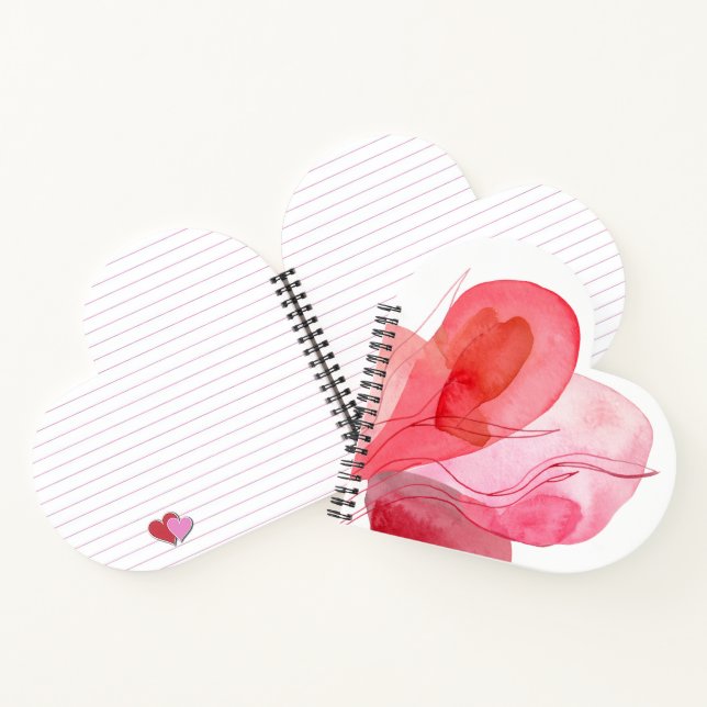 Cuaderno Composición de las acuarelas rosadas abstractas (Interior)