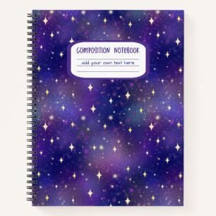 Cuaderno Composición de las estrellas de galaxia púrpura có