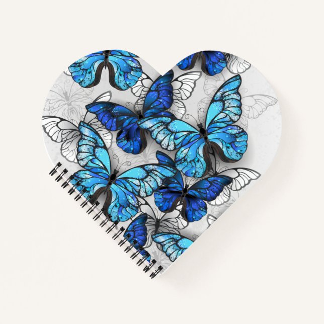 Cuaderno Composición de las mariposas blancas y azules (Anverso)