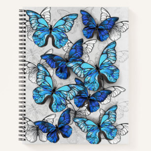 Cuaderno Composición de las mariposas blancas y azules