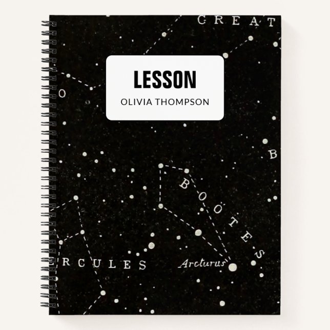 Cuaderno Composición de Lección Personalizada de Astrología (Anverso)