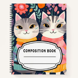 Cuaderno Composición de los gatos boho