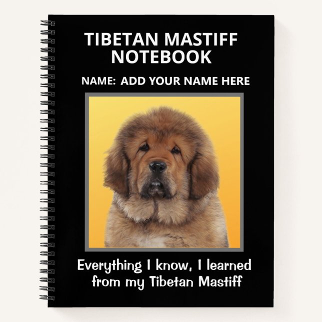 Cuaderno Composición de Mastiff tibetana (Anverso)