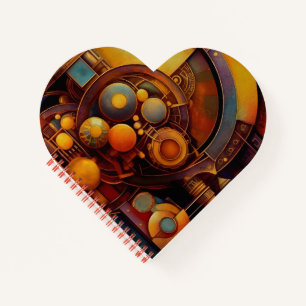 Cuaderno Composición de Orbe Mecánico Steampunk