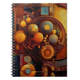 Cuaderno Composición de Orbe Mecánico Steampunk
