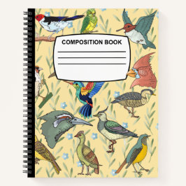 Cuaderno Composición de pájaro bloc de notas en espiral anc