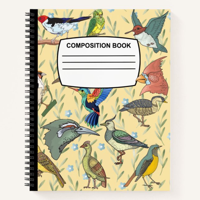Cuaderno Composición de pájaro bloc de notas en espiral anc (Anverso)
