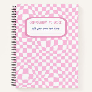 Cuaderno Composición del verificador rosado preppy