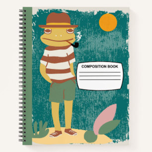 Cuaderno Composición espiral de fumadores de Frog divertido