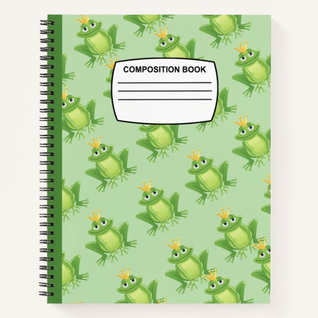 Cuaderno Composición espiral de ranas sin foco (Anverso)
