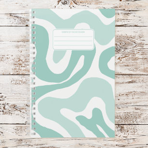 Cuaderno Composición estética de remolino líquido ondulado