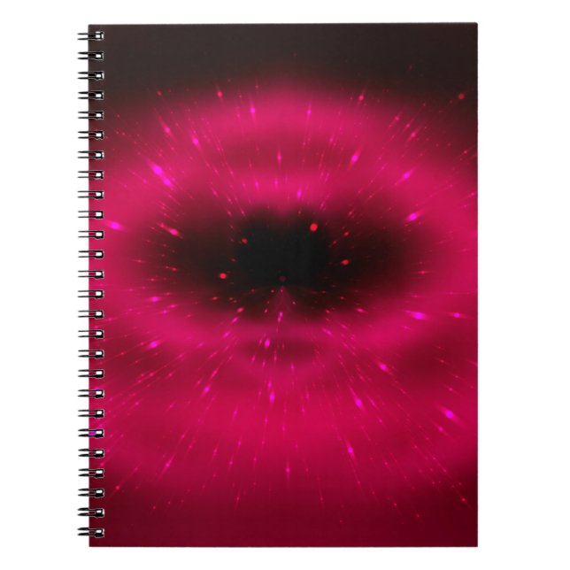 Cuaderno Composición fractal rosa abstracta. Explosión mági (Frente)