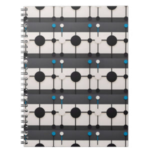 Cuaderno Composición geométrica abstracta con círculos