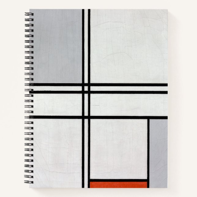 Cuaderno Composición (Nº 1) Gris-Rojo | Piet Mondrian | (Anverso)