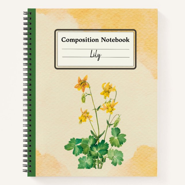 Cuaderno Composición personalizada de flor de colmena de li (Anverso)