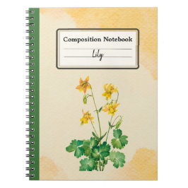 Cuaderno Composición personalizada de flor de colmena de li