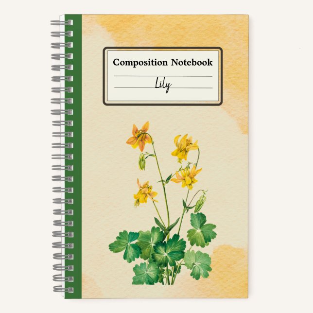 Cuaderno Composición personalizada de flor de colmena de li (Anverso)