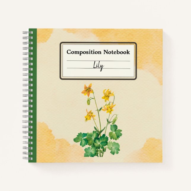 Cuaderno Composición personalizada de flor de colmena de li (Anverso)
