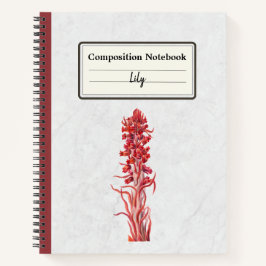 Cuaderno Composición personalizada de flor de nieve