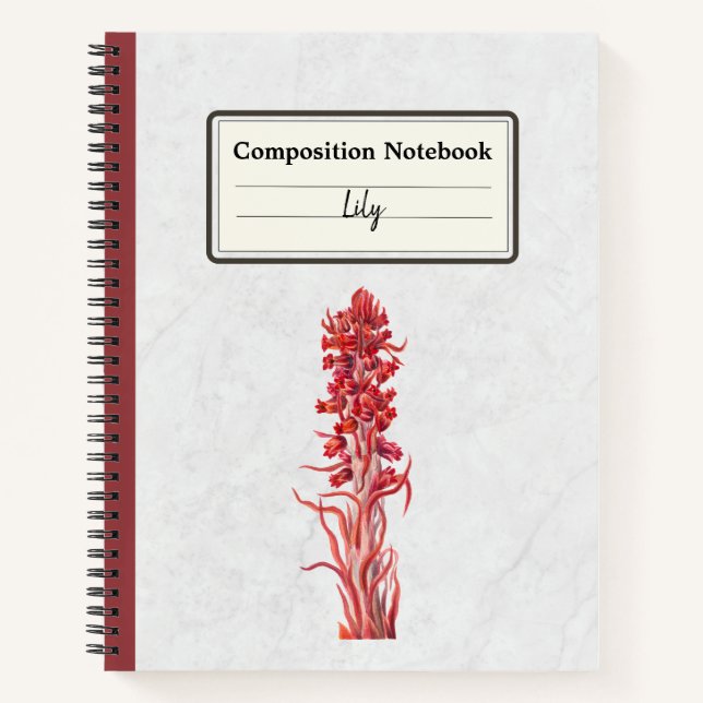Cuaderno Composición personalizada de flor de nieve (Anverso)