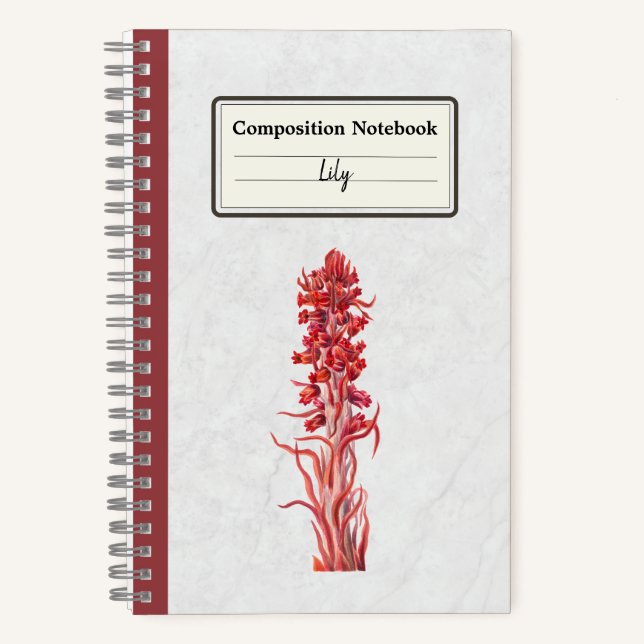 Cuaderno Composición personalizada de flor de nieve (Anverso)