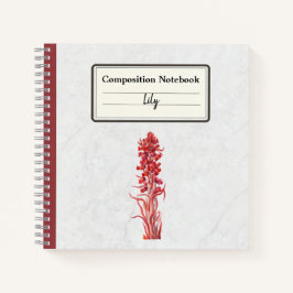 Cuaderno Composición personalizada de flor de nieve