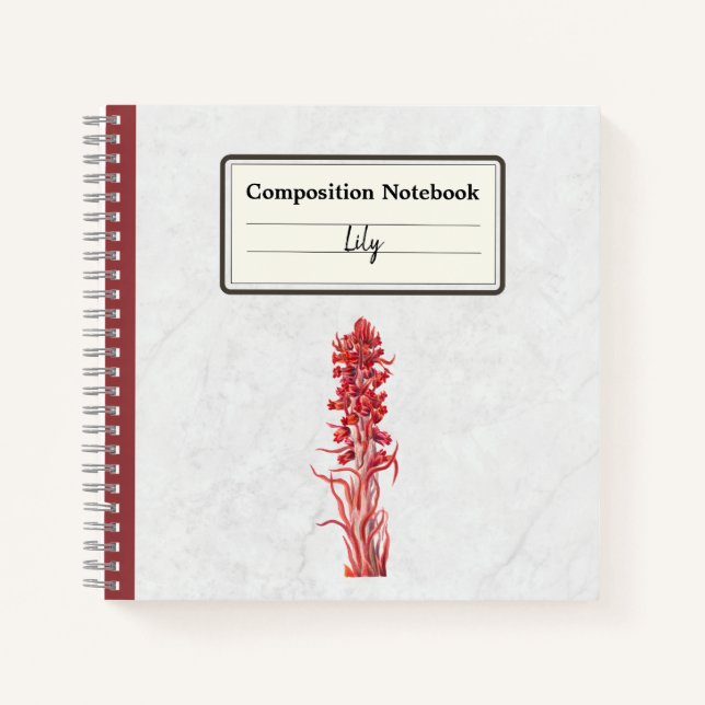 Cuaderno Composición personalizada de flor de nieve (Anverso)