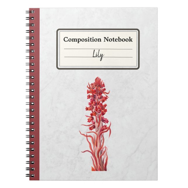 Cuaderno Composición personalizada de flor de nieve (Frente)