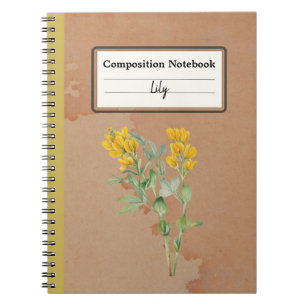 Cuaderno Composición personalizada de la flor de Goldenpea