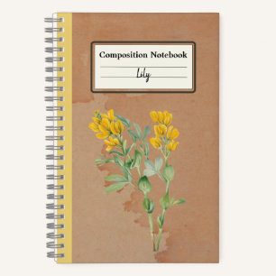 Cuaderno Composición personalizada de la flor de Goldenpea