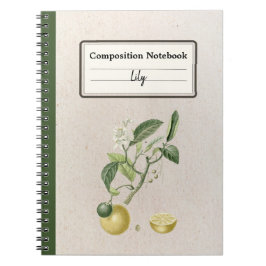 Cuaderno Composición Personalizada de Lemones Creciendo
